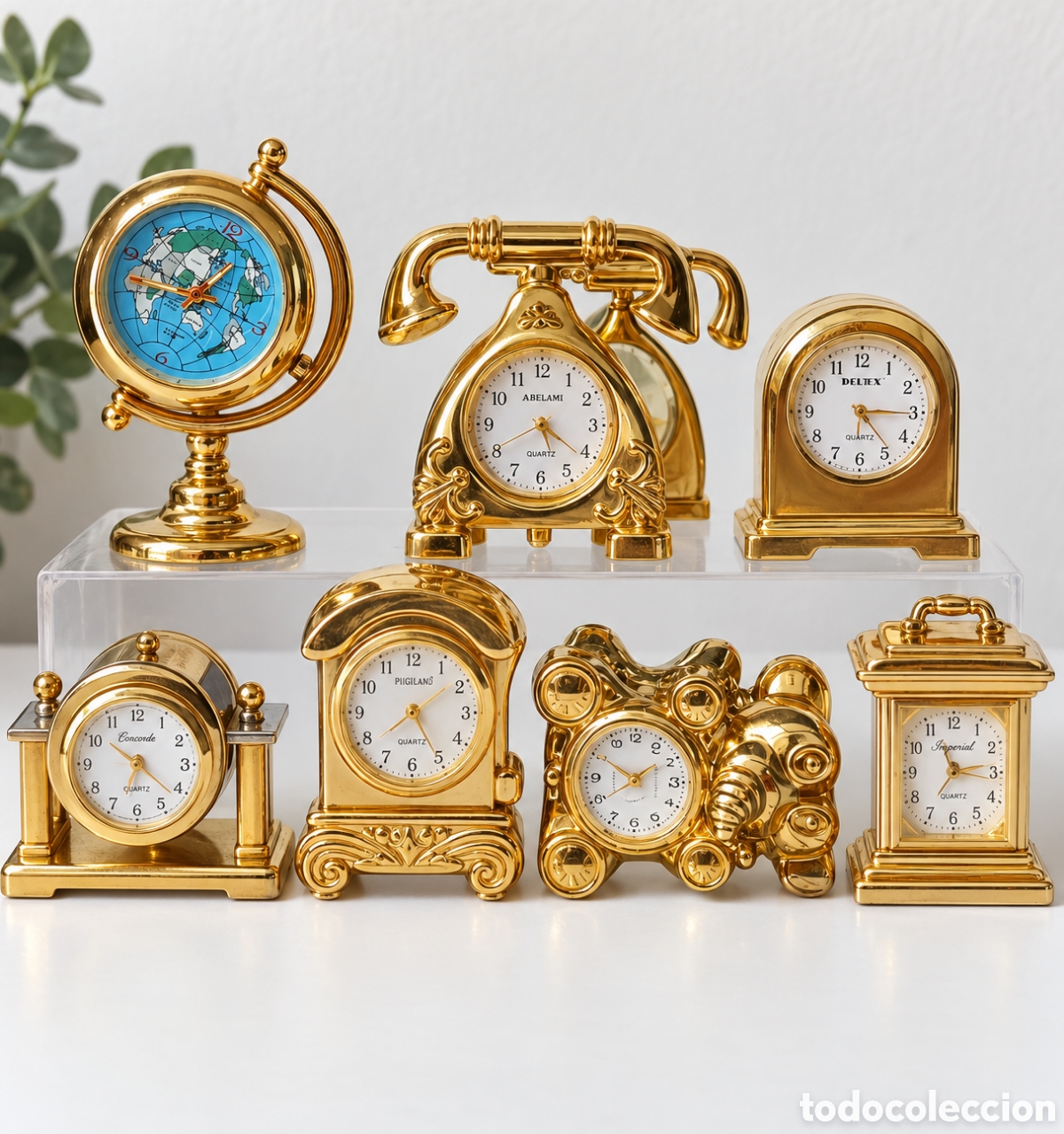 Vintage: Colecci&oacute;n mini relojes dorados vintage