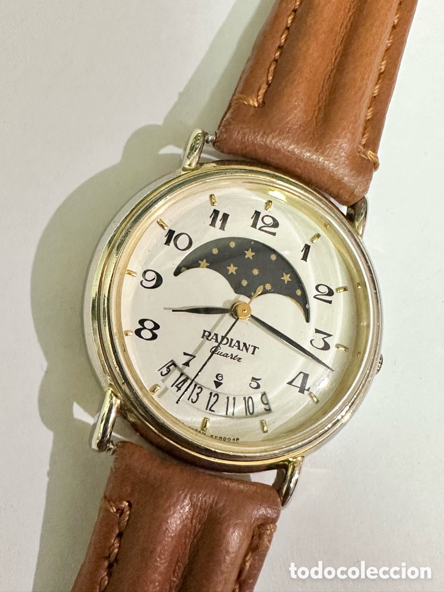 Vintage Uhren: Reloj colecci&oacute;n vintage RADIANT Face Lunar Con D&iacute;a Quartz