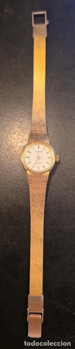 Vintage: Reloj vintage de se&ntilde;ora BLUMAR Quartz bicolor dorado y plateado con brazalete met&aacute;lico