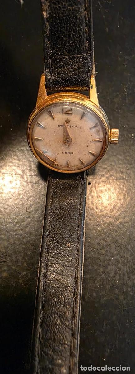Vintage: Reloj Festina vintage Swiss Made 17 Rubis de cuerda manual &ndash; chapado dorado, a&ntilde;os 50/60