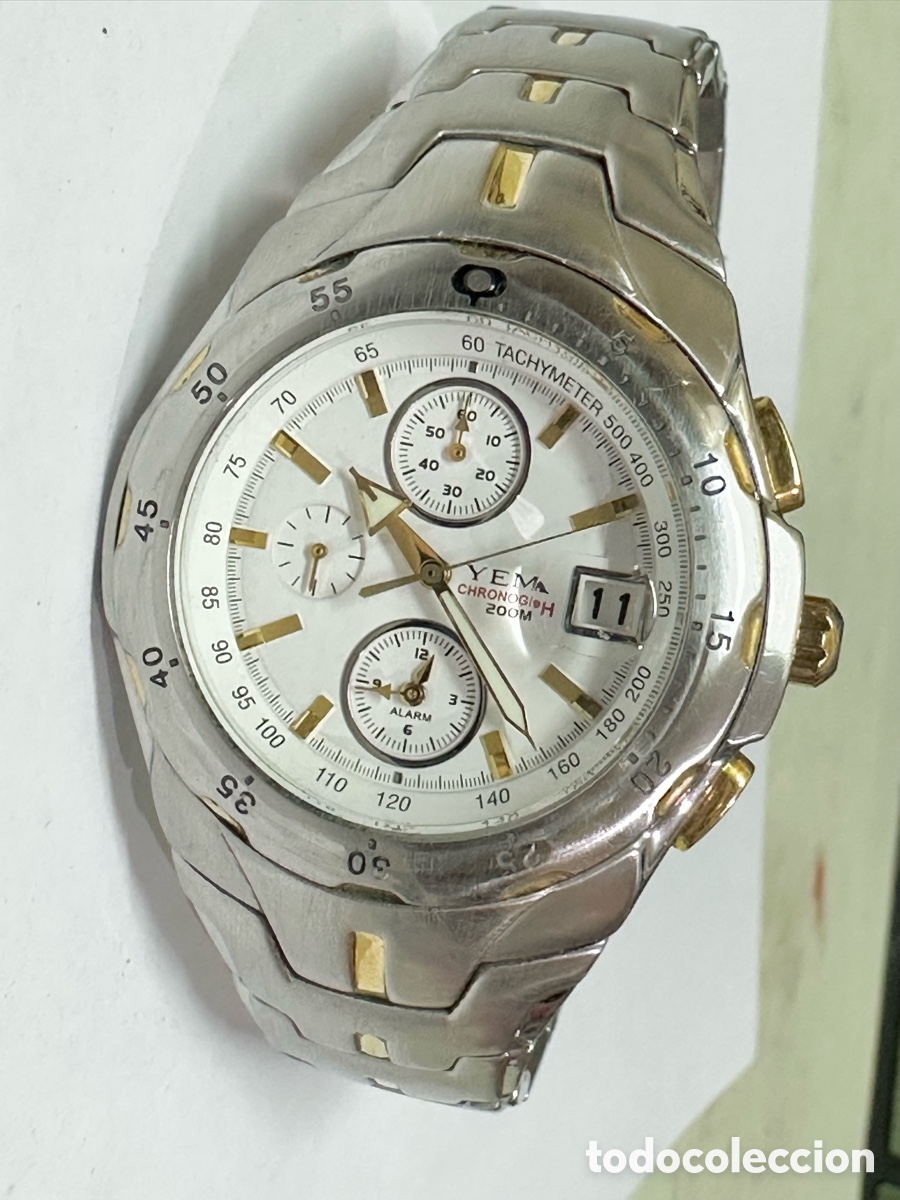 Vintage: Reloj Colecci&oacute;n Vintage YEMA CHRONOGRAPH 200M D&iacute;a Con Lupa