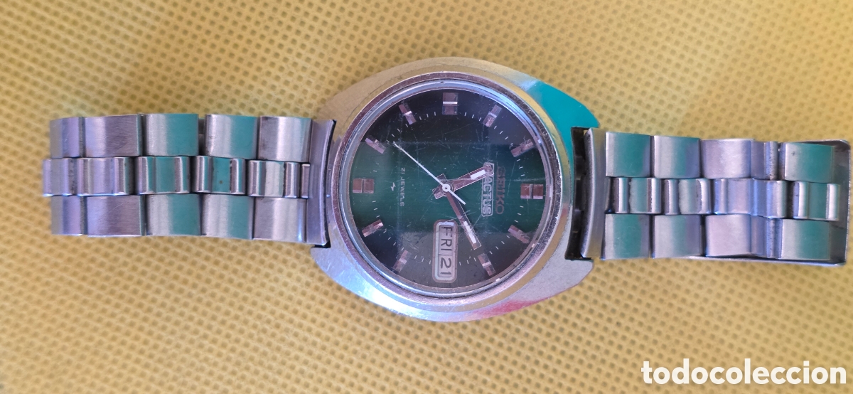 Vintage: Seiko 5 Actus Esfera verde autom&aacute;tico funciona