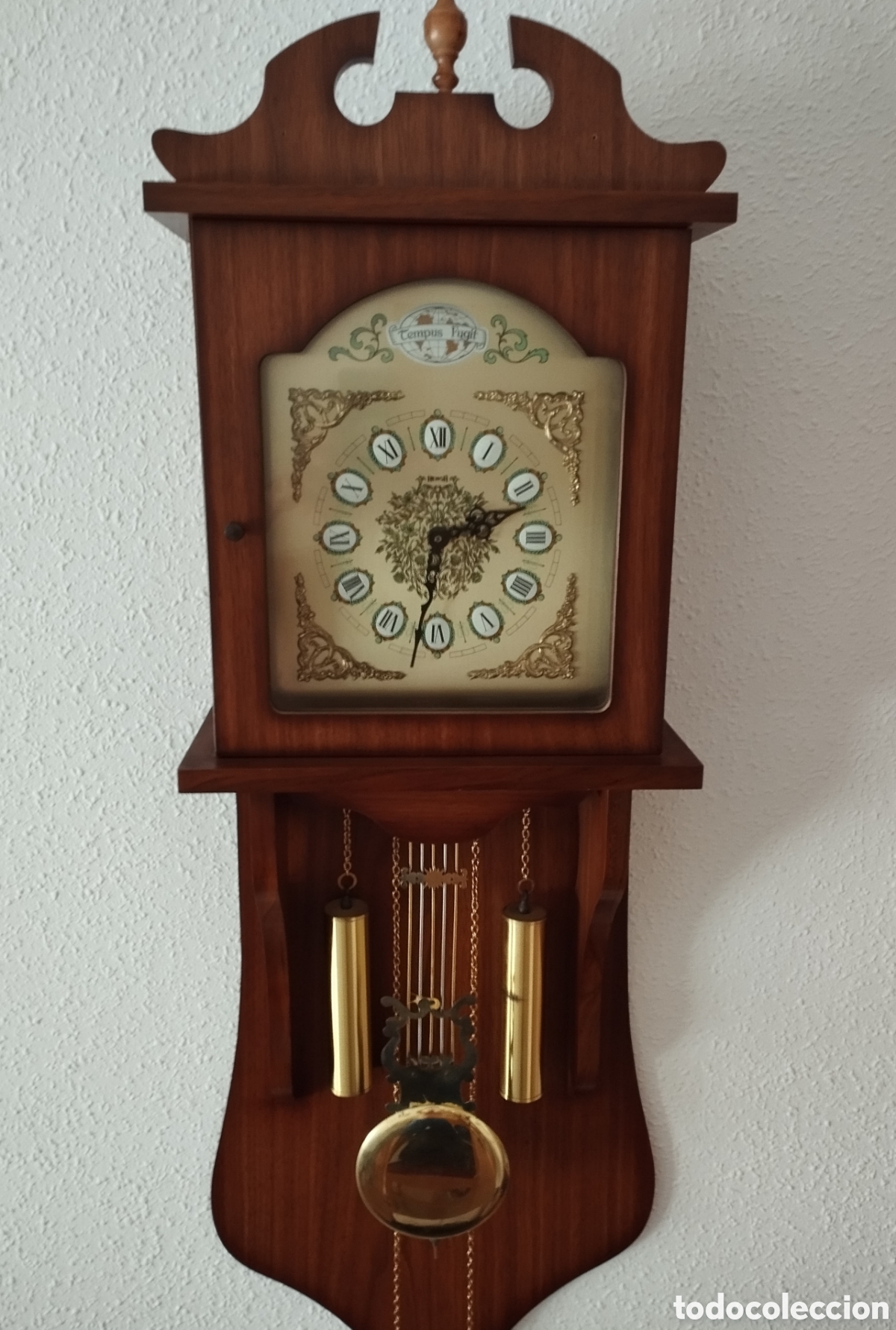 Vintage: Antiguo Reloj Pared Tempus Fugit.
