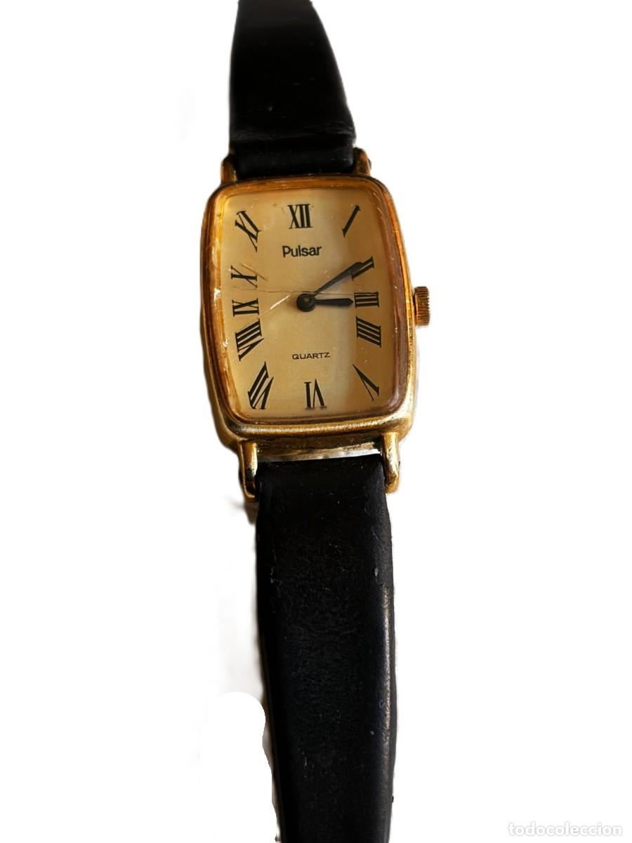 Vintage: RELOJ PULSAR VINTAGE CUARZO RECTANGULAR DORADO - Foto 1