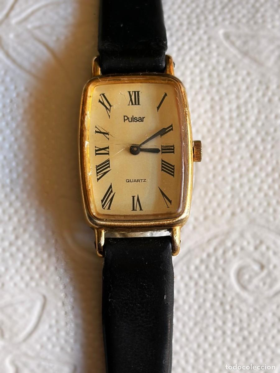Vintage: RELOJ PULSAR VINTAGE CUARZO RECTANGULAR DORADO - Foto 2