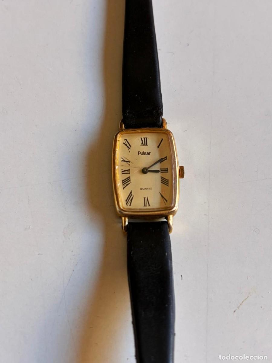 Vintage: RELOJ PULSAR VINTAGE CUARZO RECTANGULAR DORADO - Foto 3
