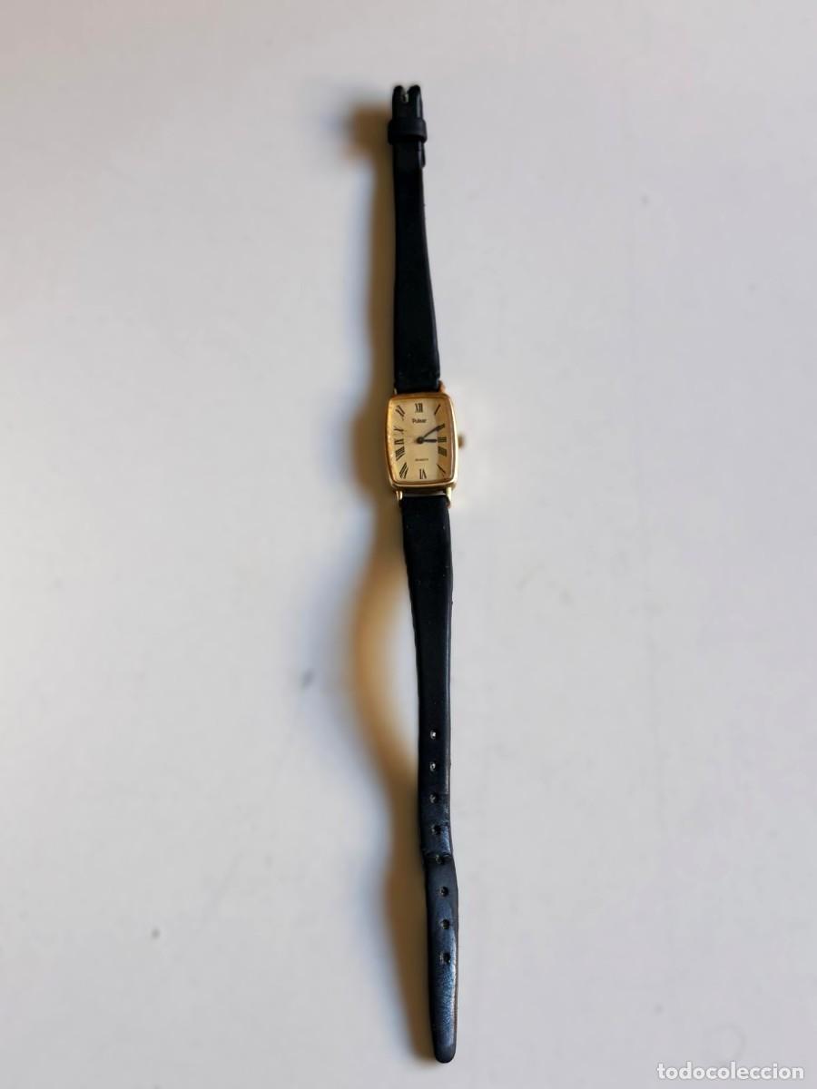 Vintage: RELOJ PULSAR VINTAGE CUARZO RECTANGULAR DORADO - Foto 5
