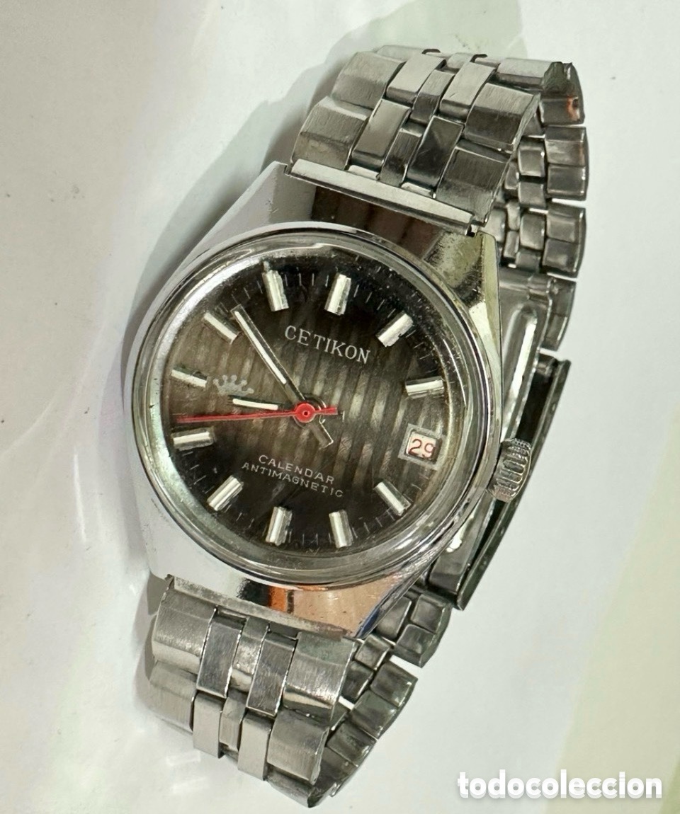 Vintage: Antiguo Reloj CETIKON ANTIMAGNETIC Con D&iacute;a Vintage