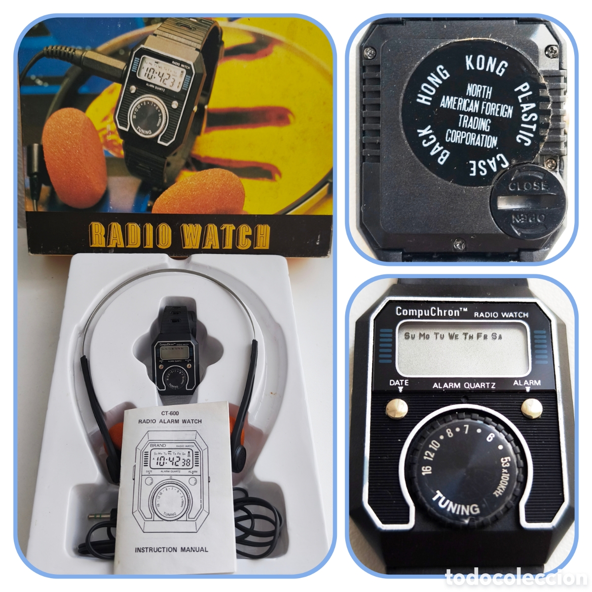 Vintage: Reloj Compuchron con Radio AM integrada. No funciona