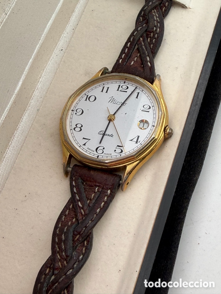 Vintage: Reloj Suizo en Caja Correa - Foto 4