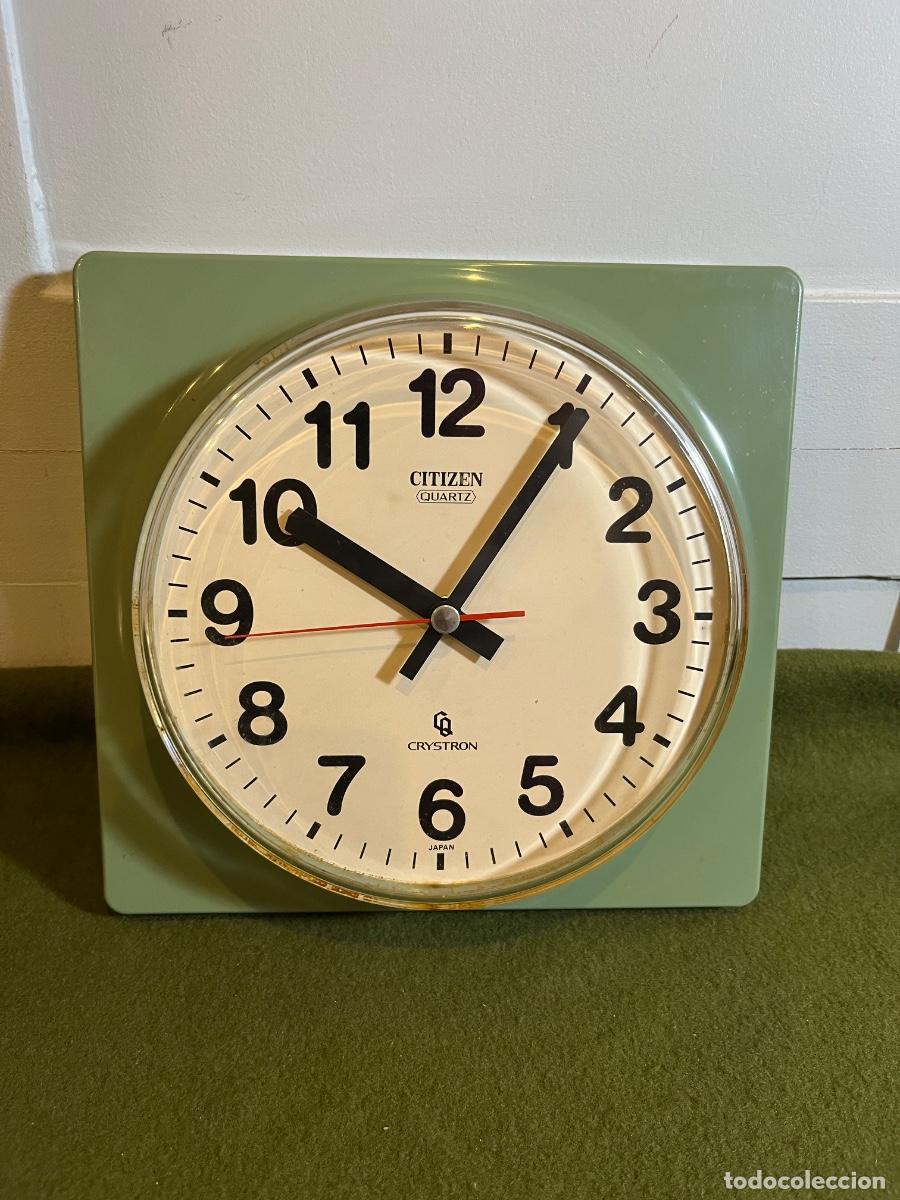 Vintage: Antiguo reloj de pared Citizen Quartz Crystron Jap&oacute;n &ndash; Vintage a&ntilde;os 70/80 &ndash; Para restaurar o piezas