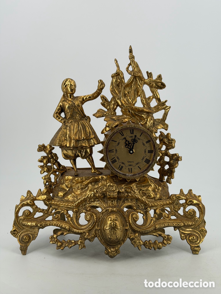 Vintage: Antiguo reloj de Bronce y M&aacute;rmol - Foto 5