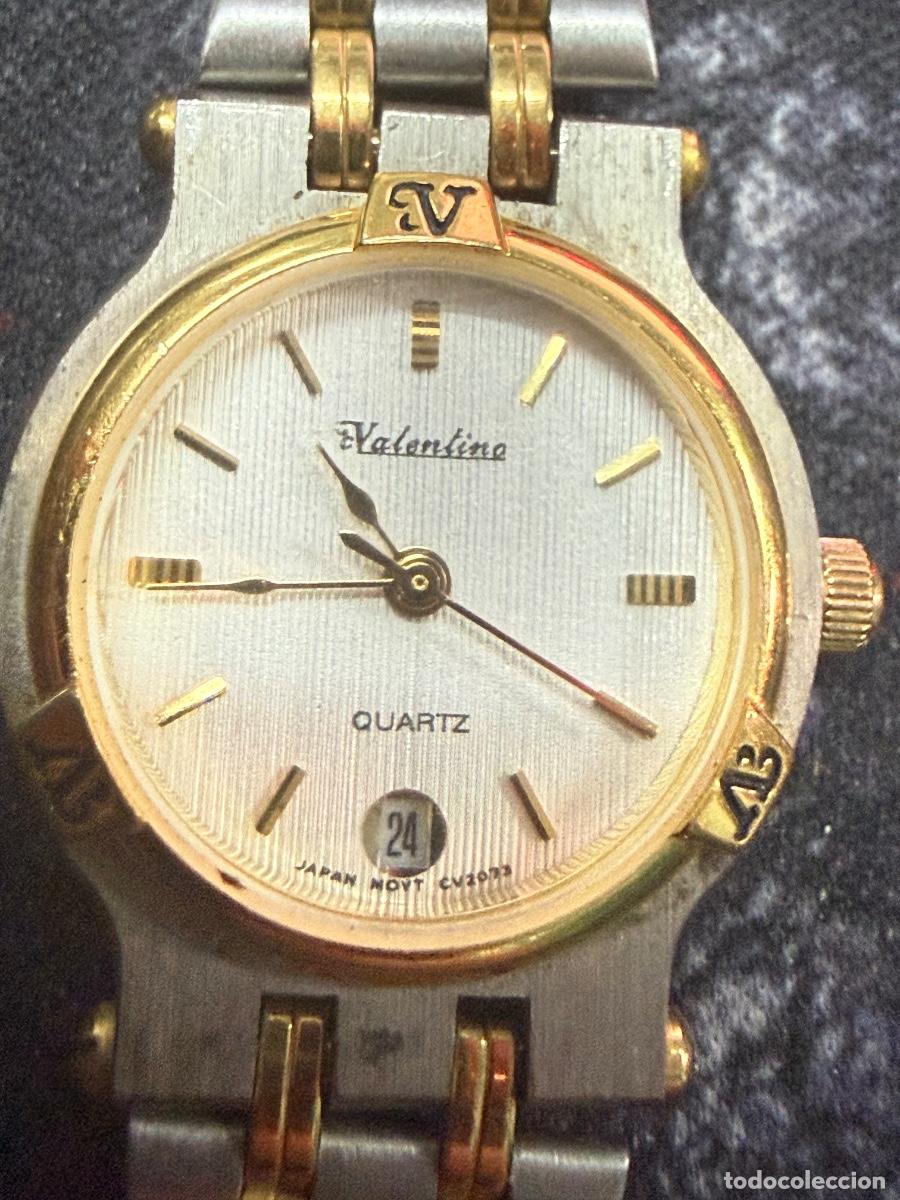 Vintage: Reloj Valentine Mujer Vintage Quartz Bicolor Calendario Japan Movt &ndash; Funciona