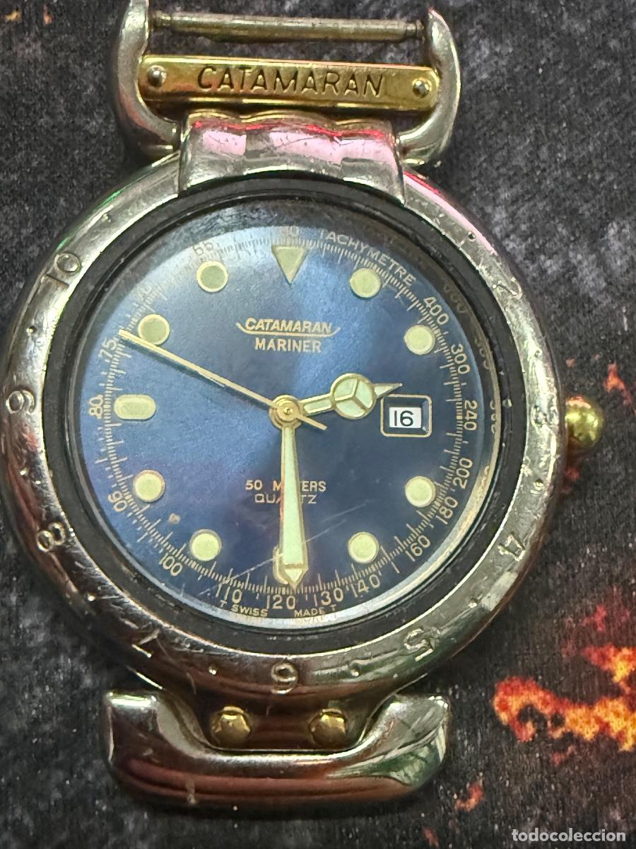 Vintage: Reloj Catamaran Mariner Swiss Made Vintage Quartz 50M Caballero &ndash; Funciona