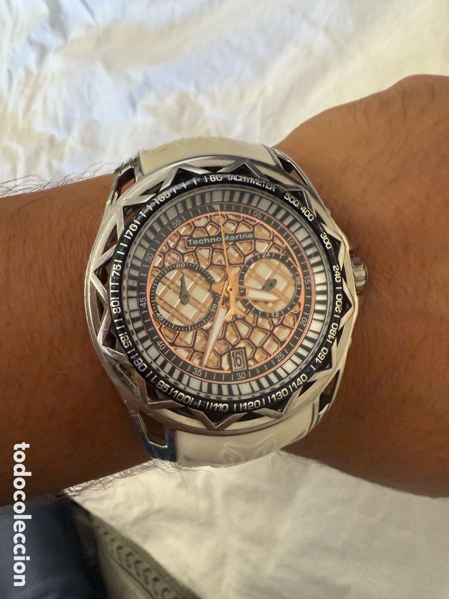 Vintage: TECHNOMARINE TECHNOCELL TM-318002 &ndash; CRON&Oacute;GRAFO 47 MM &ndash; 20 ATM &ndash; CORREA ORIGINAL