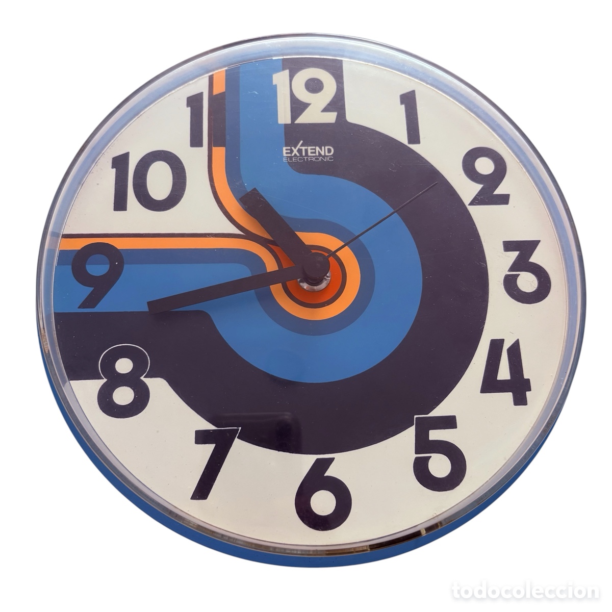 Vintage: Antiguo reloj de pared space age a&ntilde;os 60-70 azul extend electronic vintage retro pop art