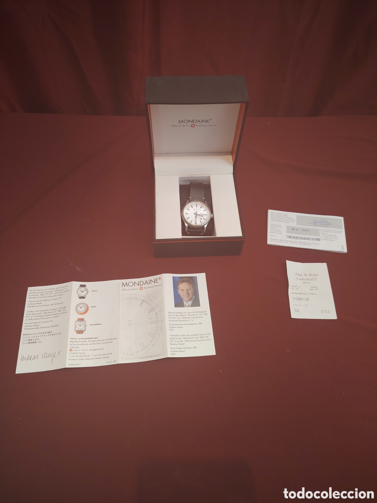 Vintage: Bonito reloj funciona con papeles factura y caja