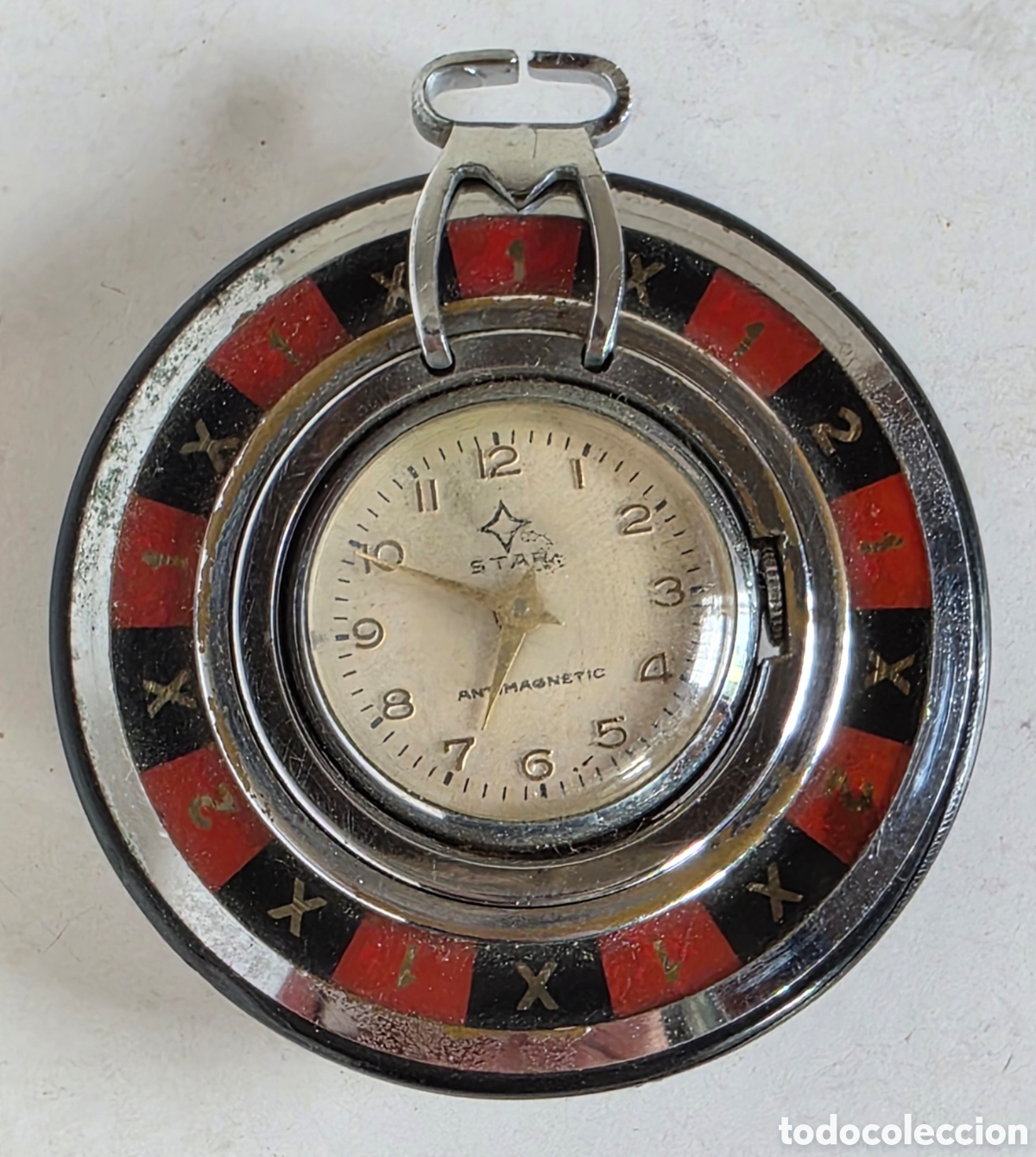 Vintage: Reloj Star Antimagnetic 1X2 Quiniela Ruleta Bingo - Vintage Lucky Watch Juego Azar