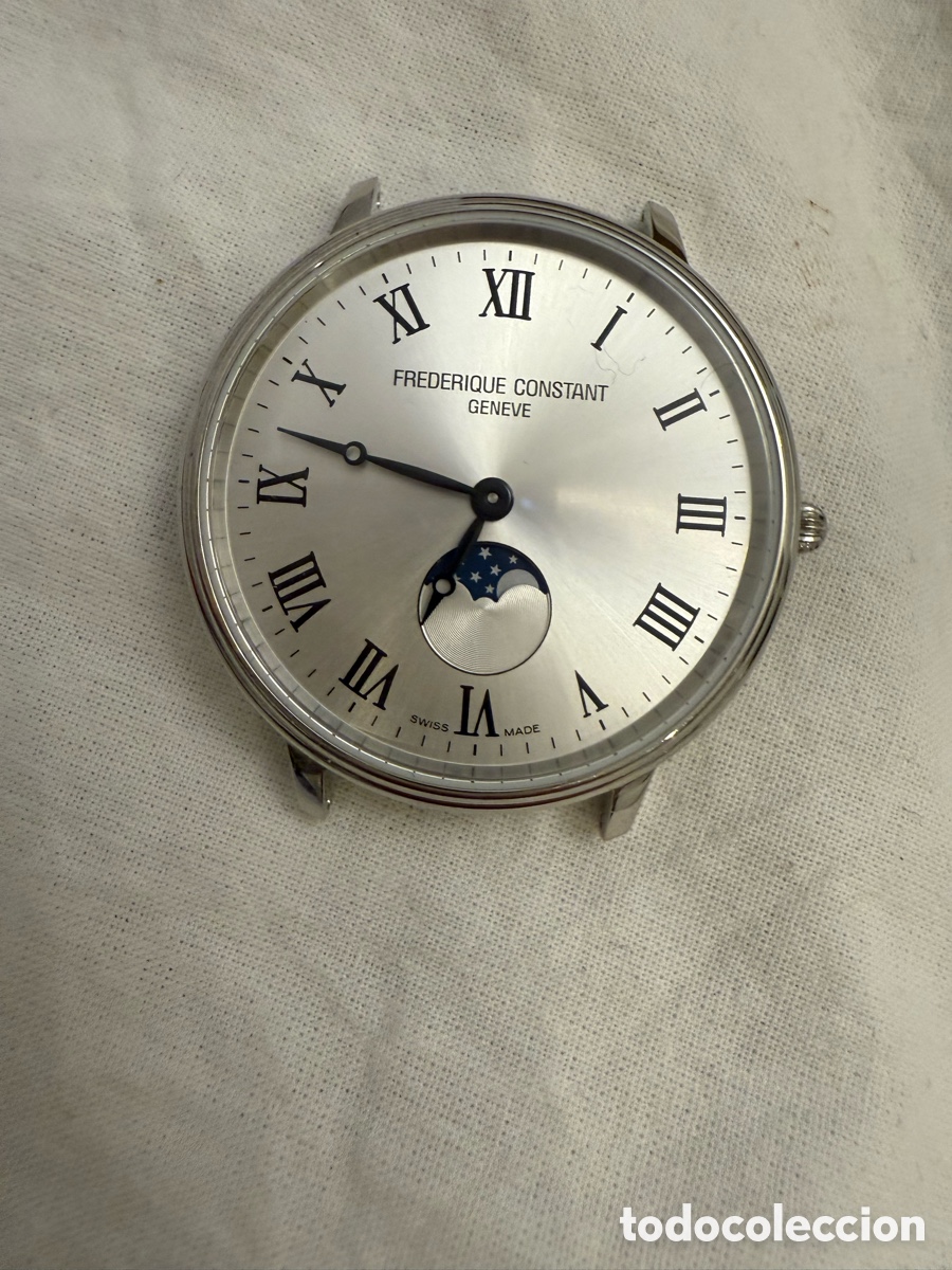 Vintage: Reloj FR&Eacute;D&Eacute;RIQUE CONSTANT Gen&egrave;ve Moonphase Quartz lunar &ndash; caballero &ndash; Swiss Made