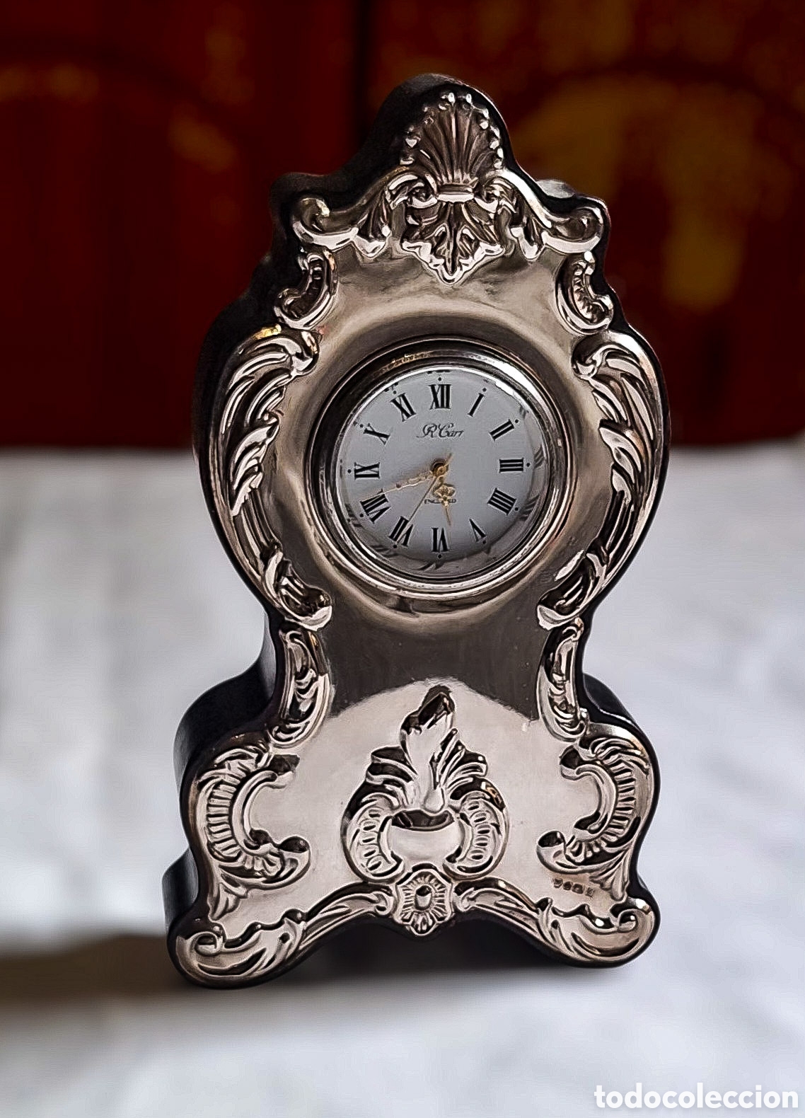 Vintage: Reloj de sobremesa R. Carr de Plata de Ley 925