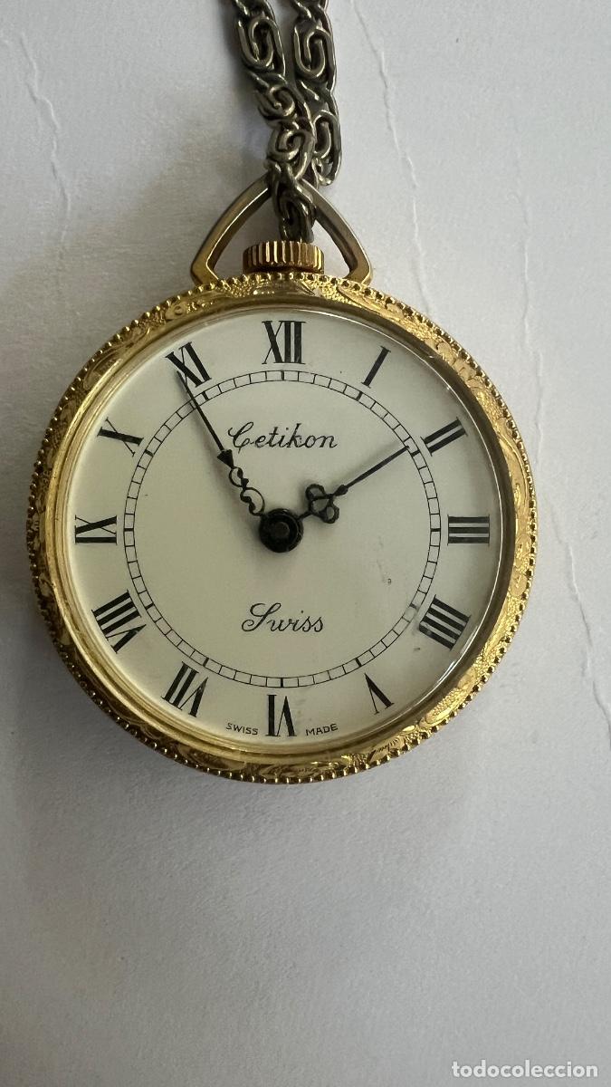 Vintage: Reloj de Bolsillo Betikon - 1950/1960 Suizo - Tapa Labrada