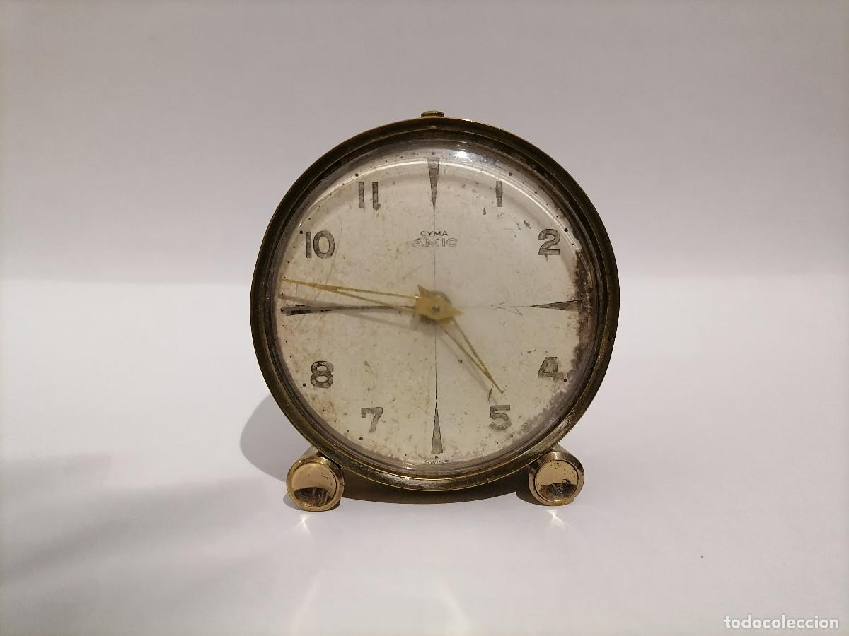 Vintage: Reloj despertador Cyma Amic antiguo averiado