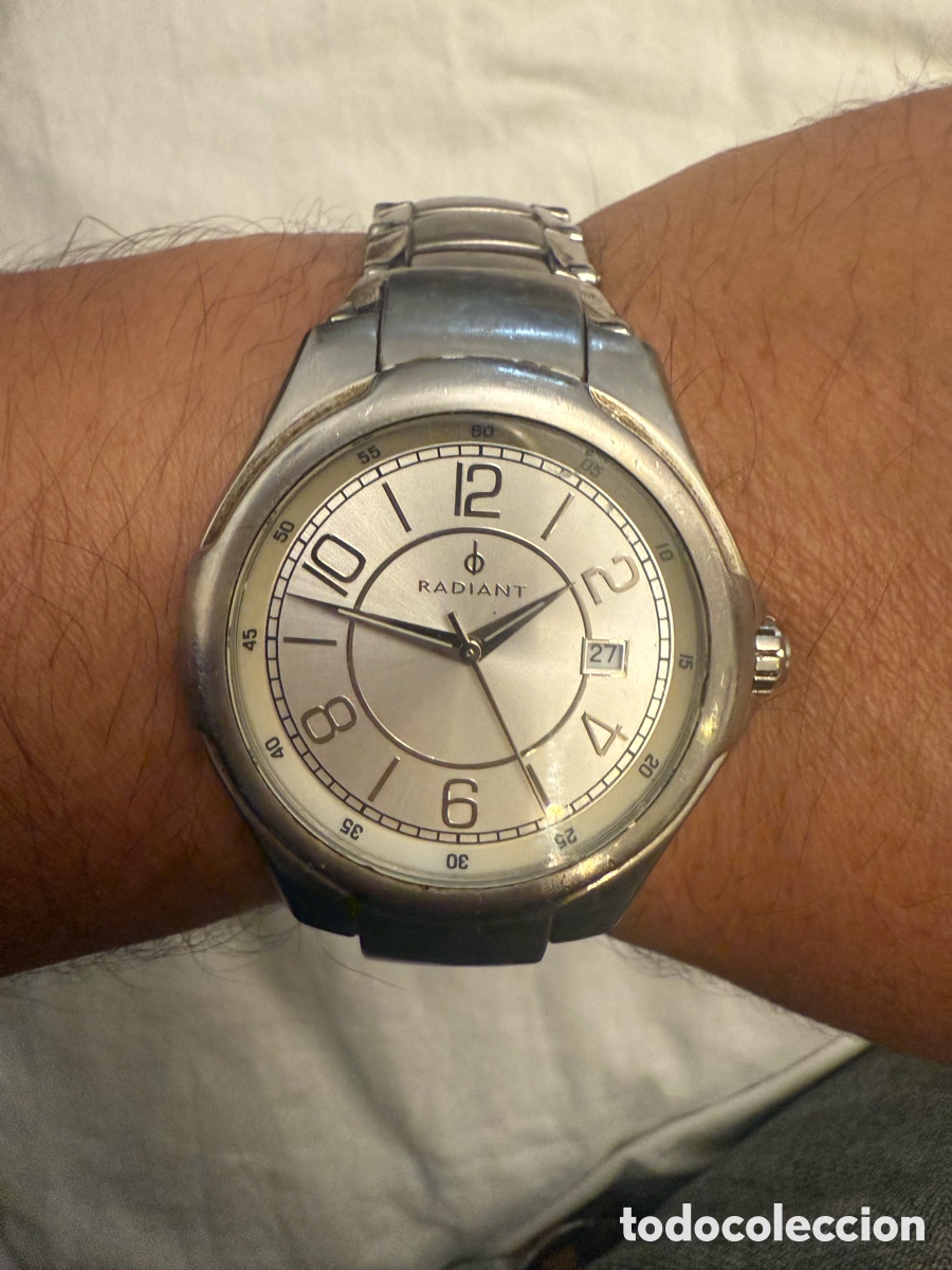 Vintage: RELOJ RADIANT DE CABALLERO &ndash; ACERO &ndash; CALENDARIO &ndash; VINTAGE