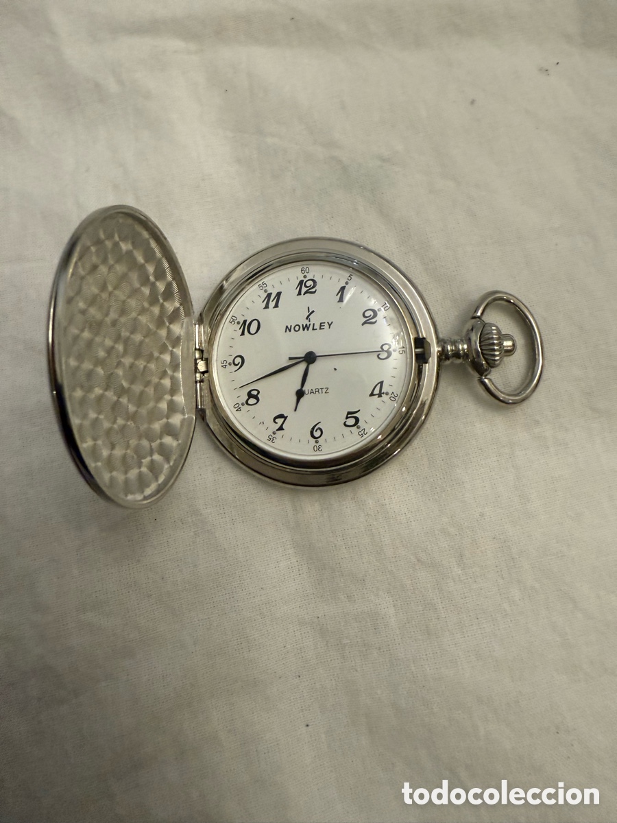 Vintage: RELOJ DE BOLSILLO NOWLEY QUARTZ &ndash; CON TAPA &ndash; FUNCIONANDO