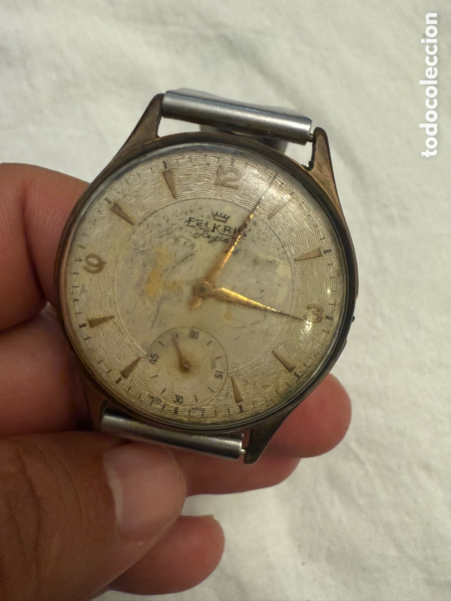 Vintage: RELOJ VINTAGE REGINA &ndash; GRAN TAMA&Ntilde;O 42 MM &ndash; CORREA DE ACERO &ndash; PARA RESTAURAR