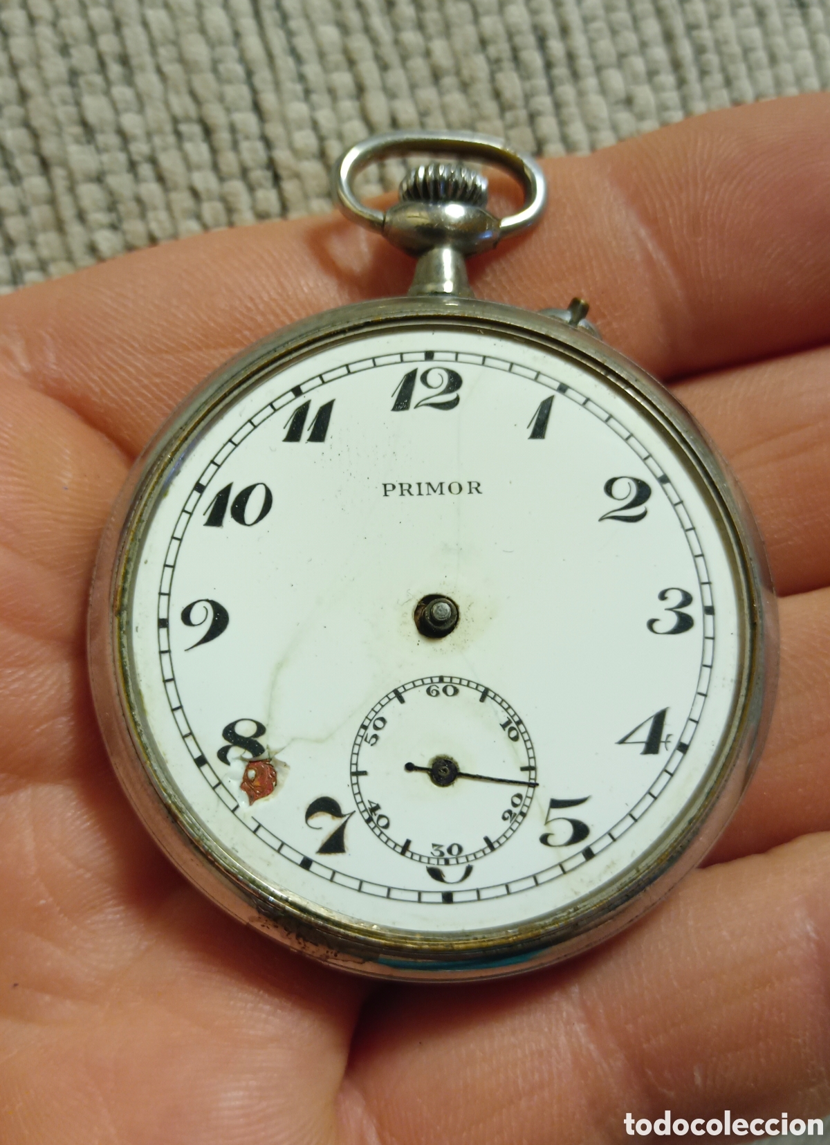 Vintage: Antiguo reloj de bolsillo primor , para reparar o piezas