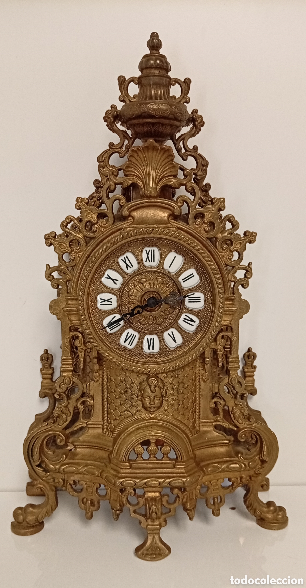 Vintage: .RELOJ SOBREMESA DE BRONCE MARCA JUNGHANS CUARZO