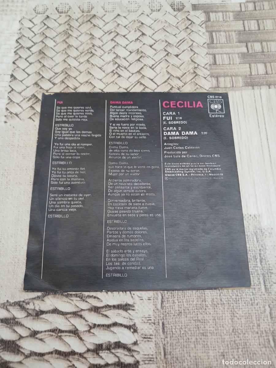 Vintage: Single de Cecilia fui. Dama dama - Foto 2