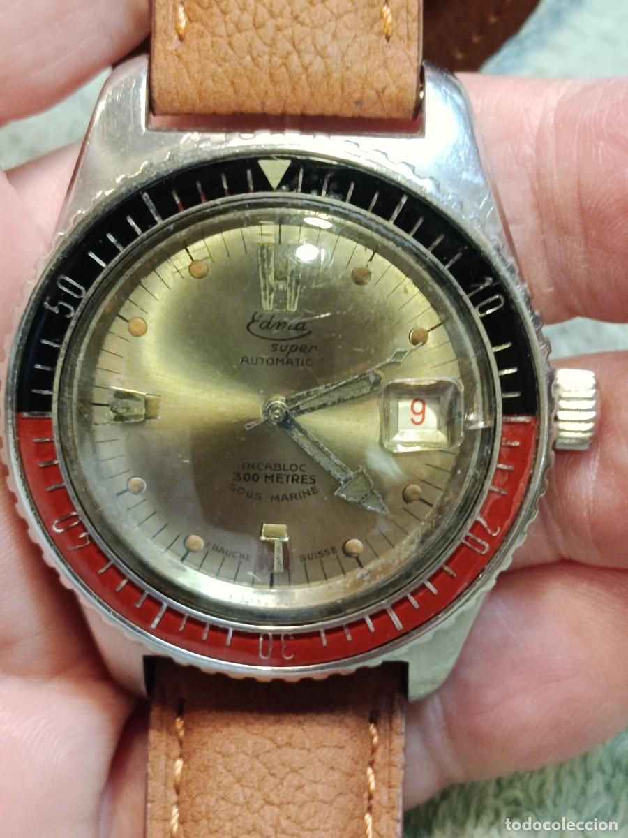 Vintage: Reloj de pulsera vintage Edma Super Sous Marine 300m REF-5537