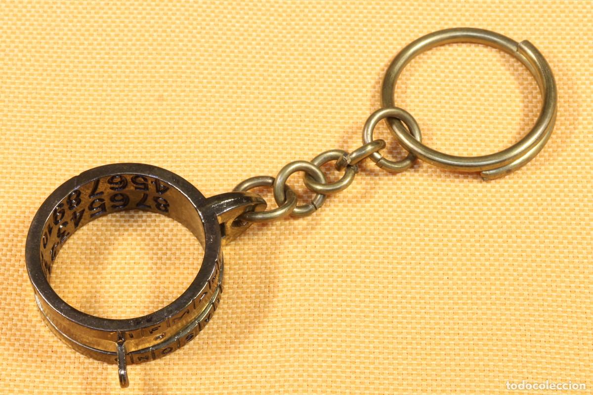 Vintage: Reloj solar anular. Llavero. Reproducci&oacute;n. Ring sundial. Keychain. Reproduction.