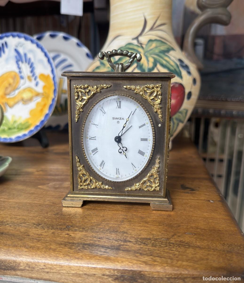 Vintage: Reloj de mesa decorativo Swiza