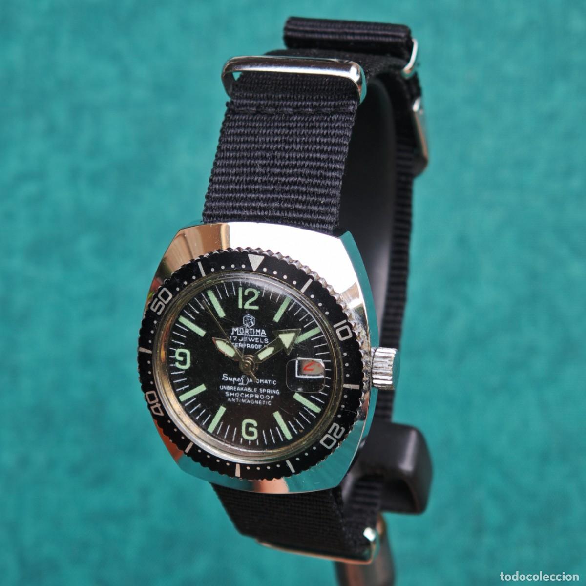 Vintage: MORTIMA Datomatic reloj de cuerda diver vintage montre orologio watch France