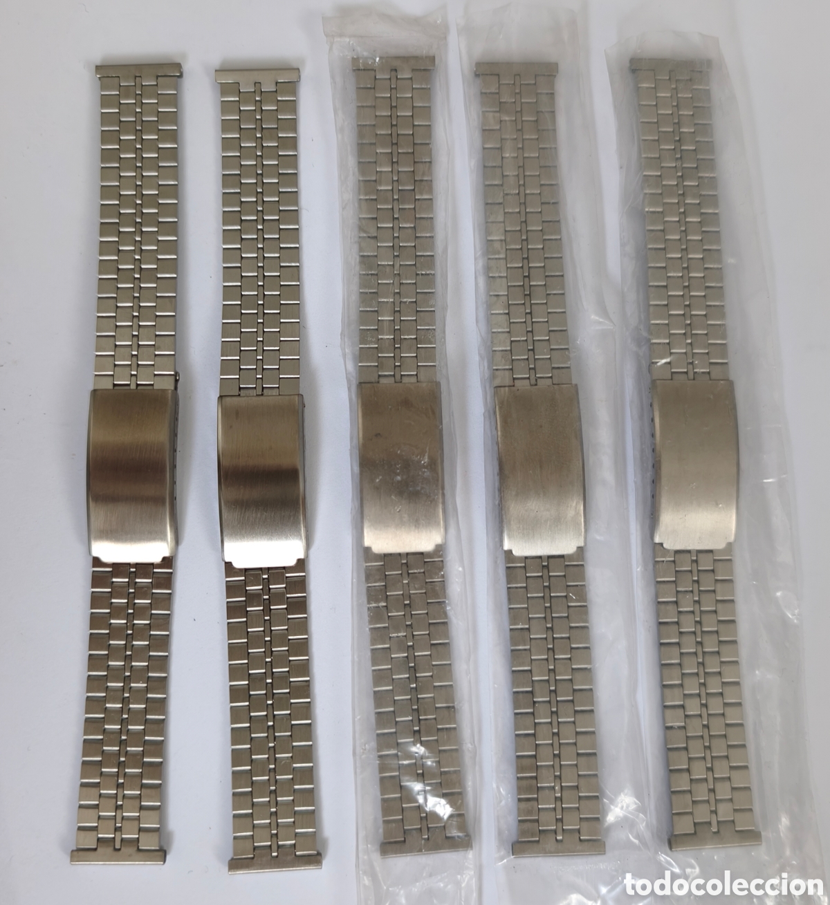 Vintage: Lote de 5 Brazaletes de acero de 18mm