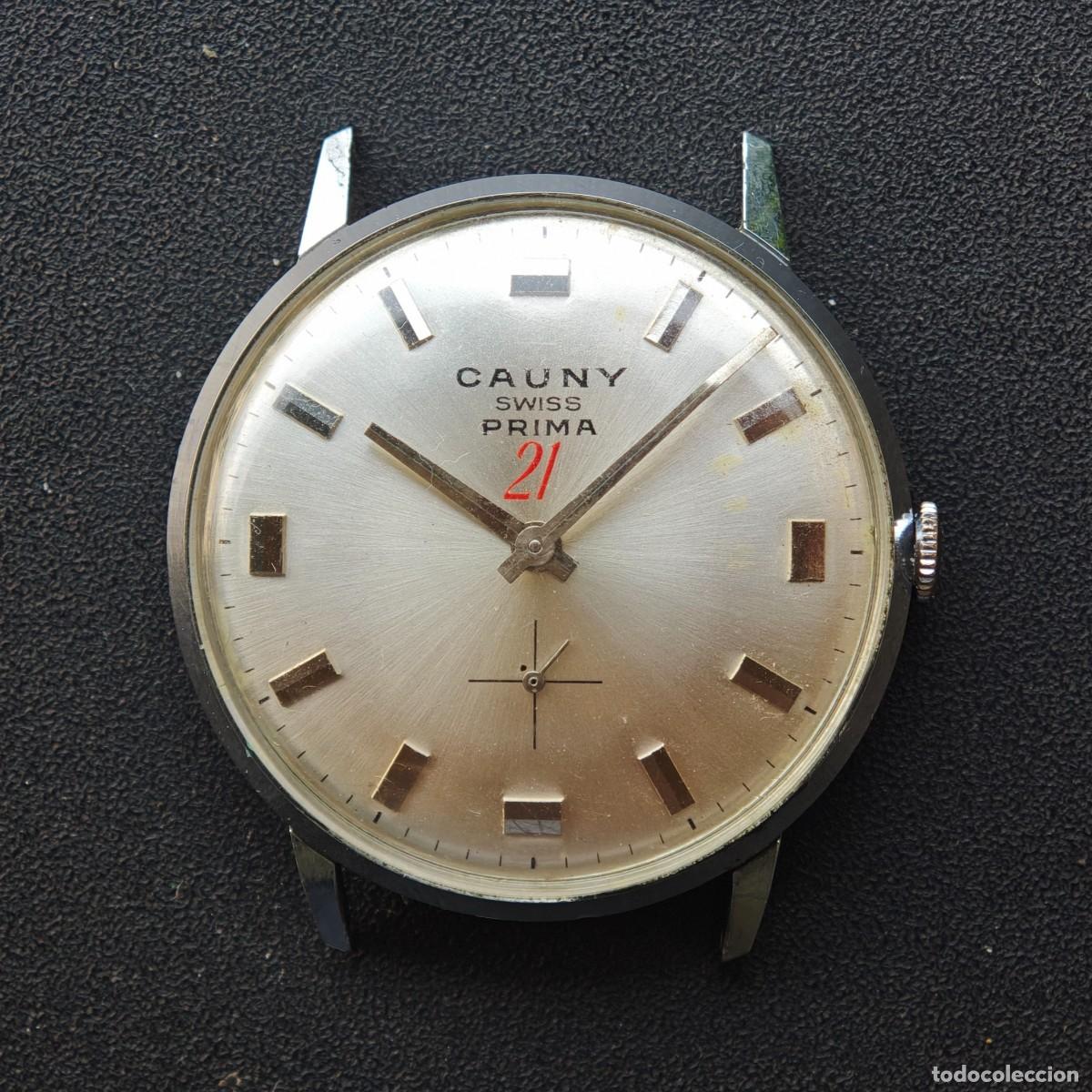 Vintage: CAUNY 34mm reloj de cuerda vintage watch fef 290 montre orologio swiss
