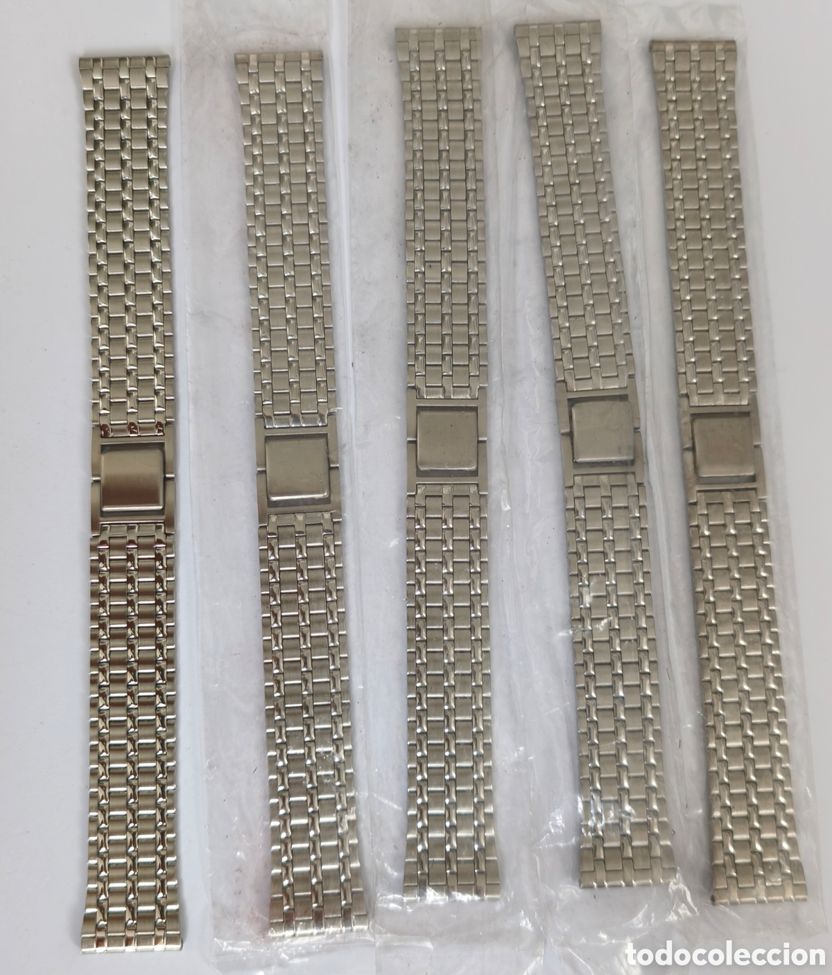 Vintage: Lote de 5 Brazaletes de acero de 18mm.