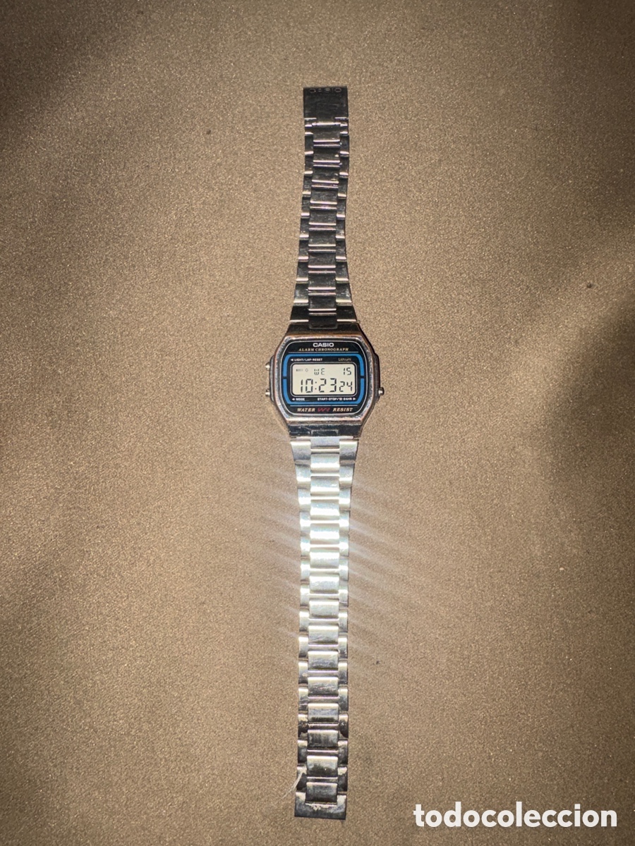 Vintage: RELOJ CASIO VINTAGE DIGITAL A&Ntilde;OS 80 A164W WATER RESISTANT WR 593 LUZ ALARMA CRONOMETRO