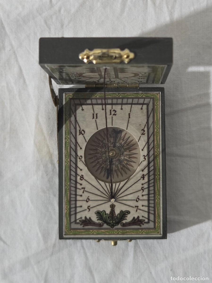 Vintage: Reloj solar con br&uacute;jula en madera - Foto 7