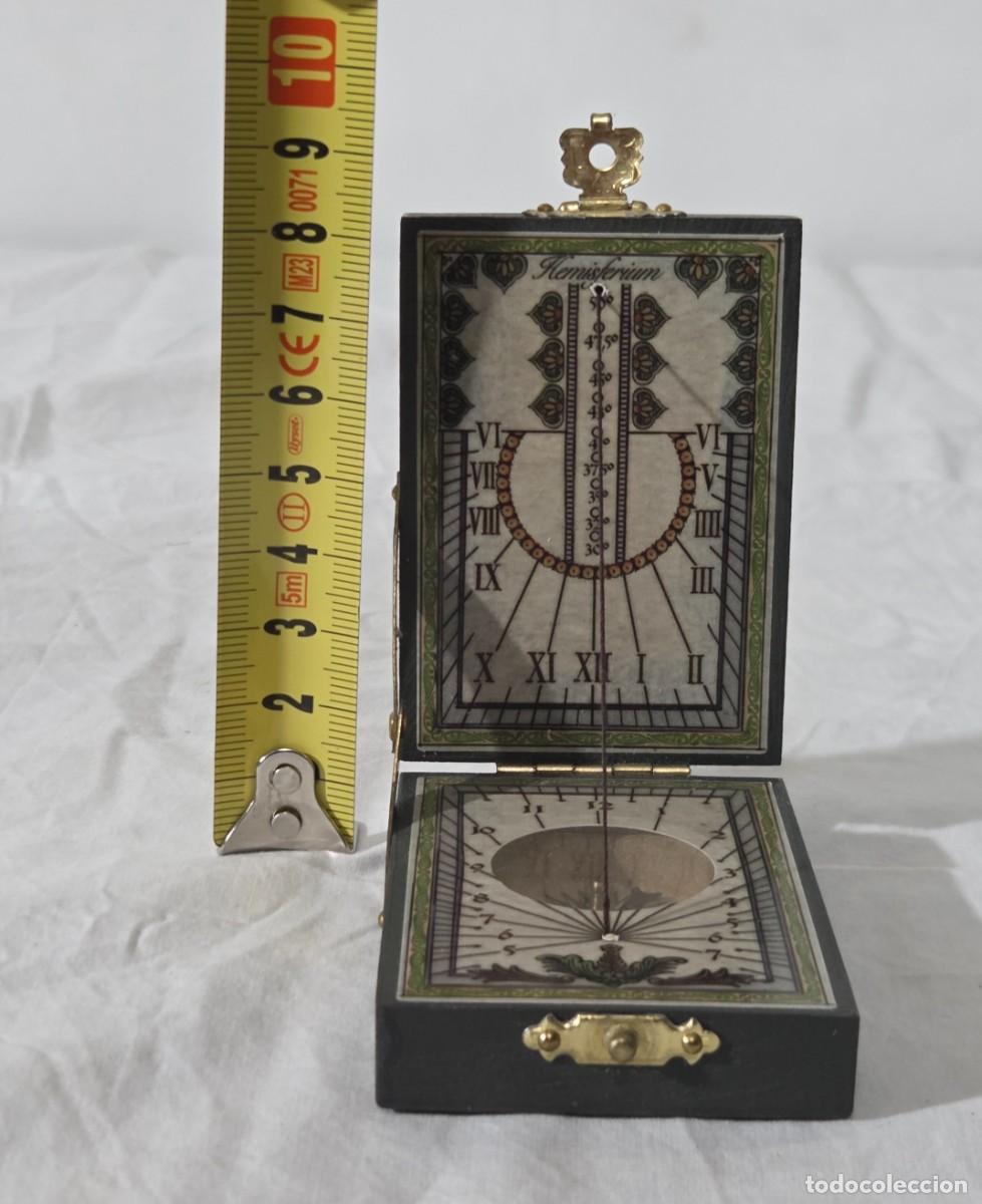 Vintage: Reloj solar con br&uacute;jula en madera - Foto 14