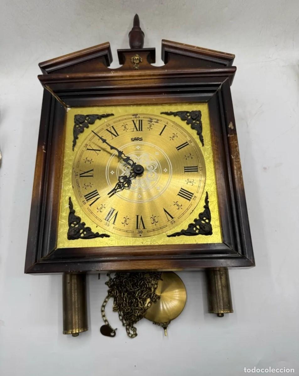 Vintage: Reloj de pared con p&eacute;ndulo SARS mec&aacute;nica alemana Franz Hermle & S&ouml;hne FHS rostro de querub&iacute;n/&aacute;ngel