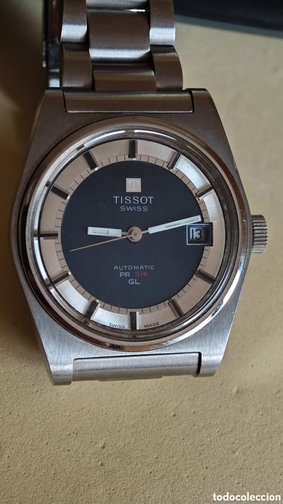 Vintage: Tissot PR 516 GL en acero, autom&aacute;tico, a&ntilde;os 70