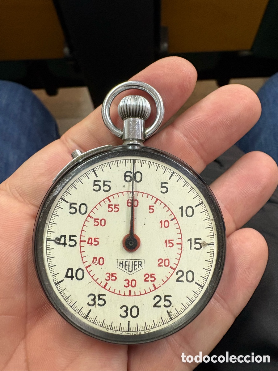 Vintage: Cron&oacute;metro HEUER mec&aacute;nico suizo vintage &ndash; Cuerda manual &ndash; Funciona parcialmente &ndash; Para reparar