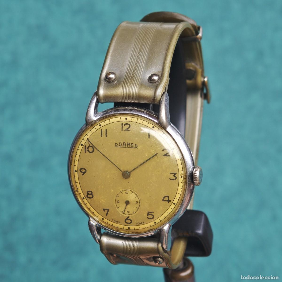 Vintage: ROAMER Jumbo 37mm reloj de cuerda vintage mst 402 montre orologio watch swiss