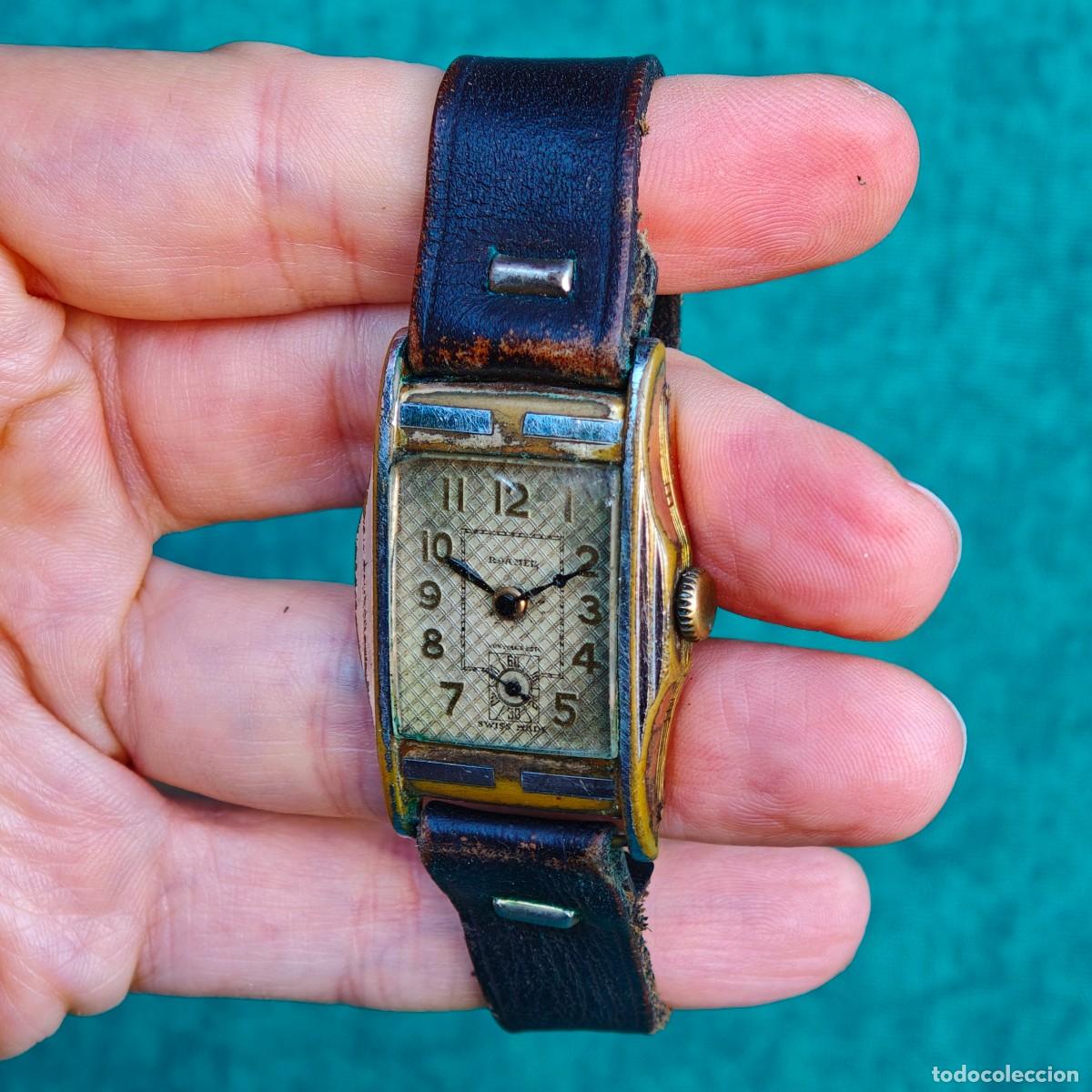Vintage: ROAMER Art Deco tank reloj de cuerda vintage montre orologio watch swiss