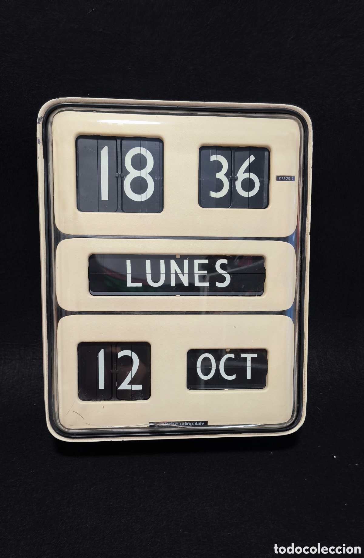 Vintage: Reloj FLIP de paletas SOLARI DATOR 5 &ndash; Made in Italy &ndash; Vintage Retro &ndash; D&iacute;as en castellano