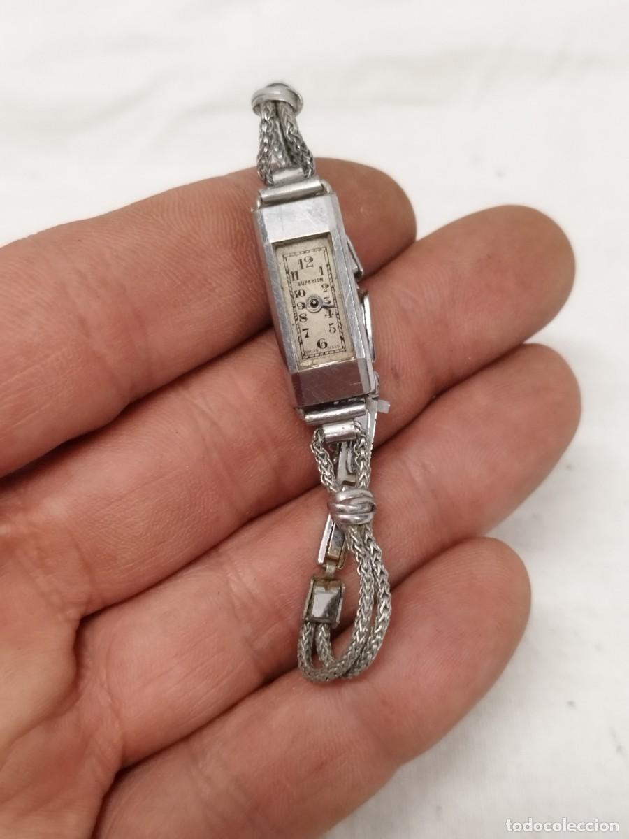 Vintage: Antiguo Reloj De Pulsera Suizo Art D&eacute;co Superior - Se&ntilde;ora.