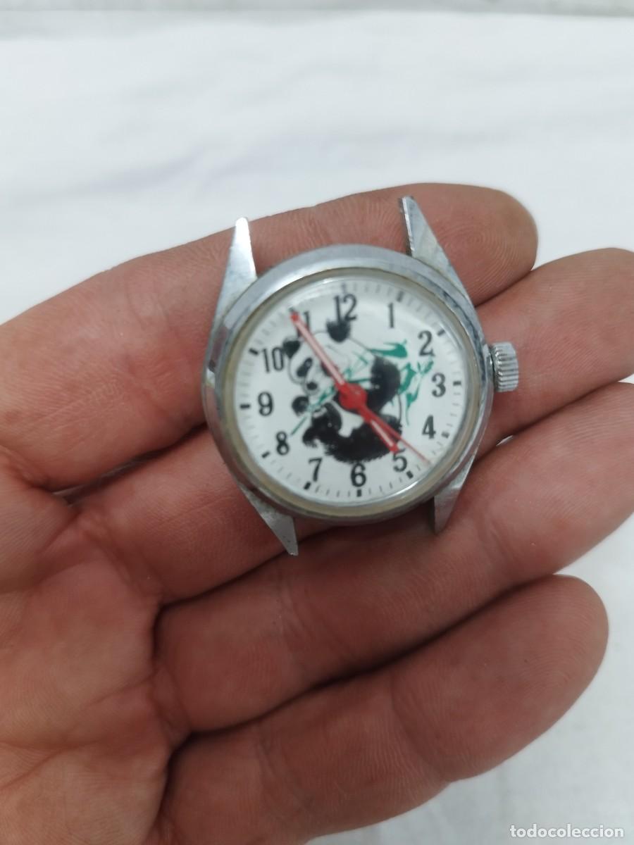 Vintage: Antiguo Reloj Mec&aacute;nico Vintage Oso Panda De Cuerda - Sin Probar.